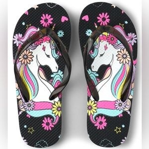 Kid Girl Unicorn Flip Flops